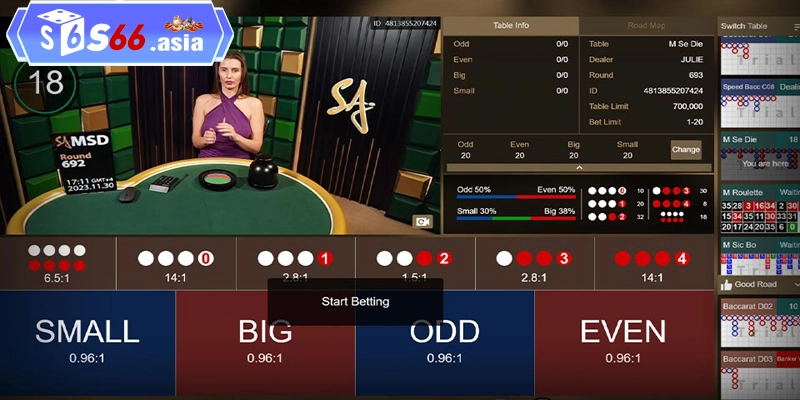 Baccarat là trò chơi hot tại sảnh casino SA Gaming